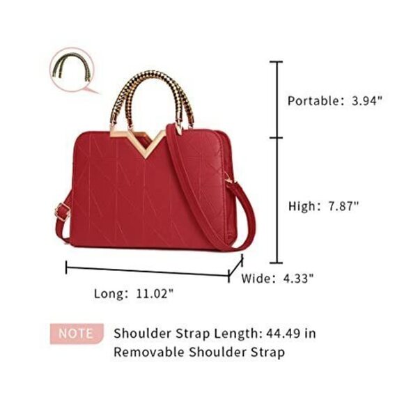 Classic Bag Bag Top Handle Strap Satchel Bag Satchel Bag Office Satchel V - Picture 2 of 6